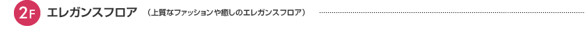 2F エレガンスフロア（ホテルフロントロビー）